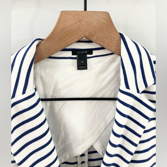 J. Crew Striped Knit Blazer Blue & White Size XS - Picture 6 of 7